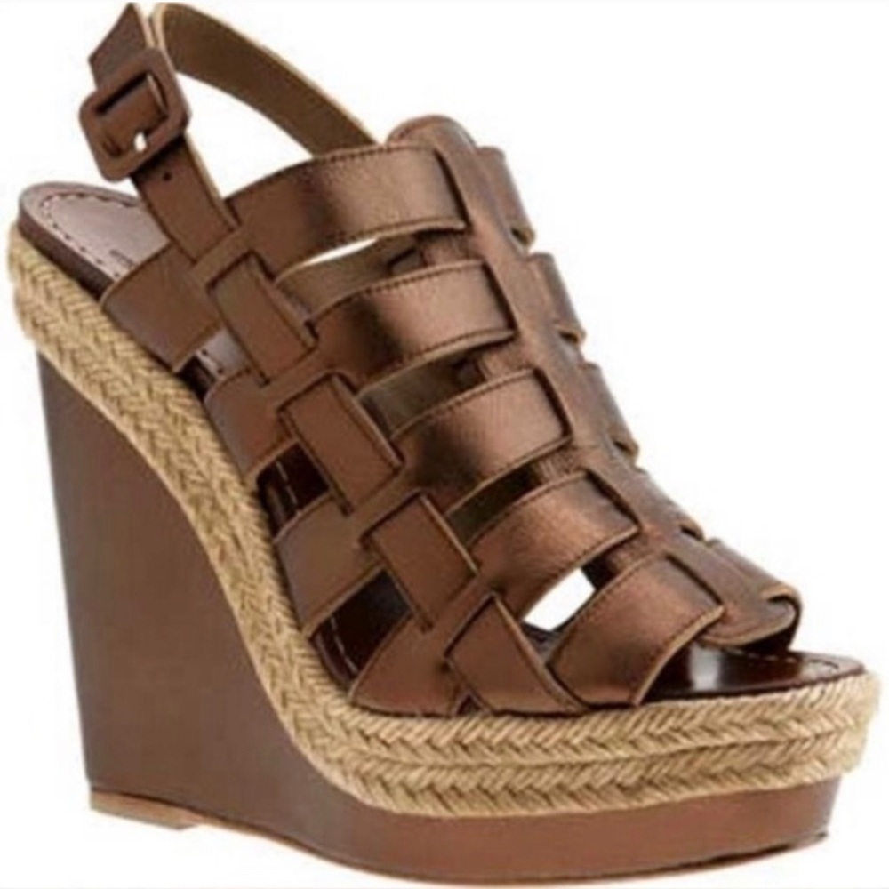 💯 authentic Christian Louboutins espadrille wedge